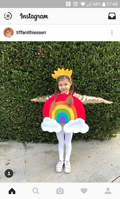 Maskenball Kids Ideas, Rainbow Costume Diy, Rainbow Dress Up, Partner Costumes, Spring Costume, Fancy Dress Costumes Kids, Diy Baby Costumes, Rainbow Costumes, Fancy Dress Competition