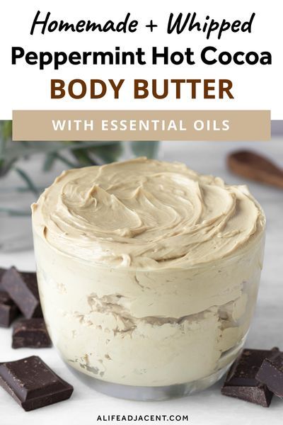 Bacuri Butter, Homemade Whipped Body Butter, Cocoa Body Butter, Whipped Body Butter Recipe, Diy Body Butter Recipes, Body Butter Recipe, Peppermint Hot Cocoa, Homemade Body Butter, Diy Body Butter