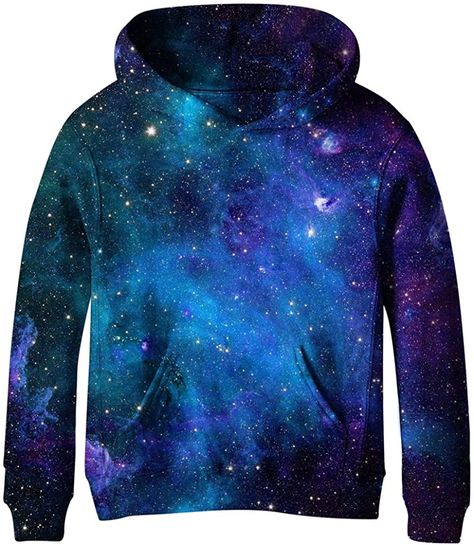 80% polyester+20% cotton Imported Pull On closure Hand and machine cold water wash.X-Small/US7-7X,Small/US7-8,Medium/US10-12,Large/US14-16,X-Large/US18-20 Design: All over unique galaxy print.Fleece,warm hoodies.Two welt Pockets at sides,keep your hands warm. Pattern Type: Realistic 3D digital printing technology,do not fade.Unique galaxy design by our brand. Style: Casual,sports,fashion,celebration,holiday.Great for both little and big girls and boys of 4-16 Years old. Galaxy Sweatshirt, Hoodies Men Style, Kids Fleece, Fashion Hoodies, Galaxy Print, Girls Fleece, Womens Fashion Edgy, Pullover Hoodies