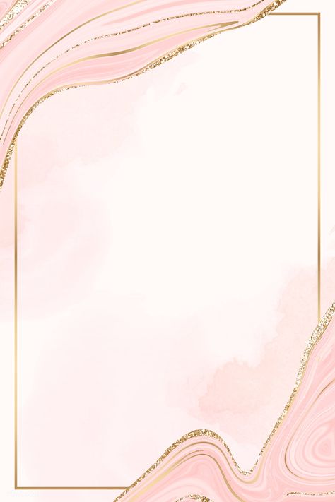 Rectangle gold frame on a pink fluid patterned background vector | premium image by rawpixel.com / Kappy Kappy Purple And Gold Wallpaper, Pink And Gold Background, Pink Marble Background, Marble Paint, Pink Glitter Background, Rose Gold Backgrounds, Gold Wallpaper Background, Marble Frame, Patterned Background