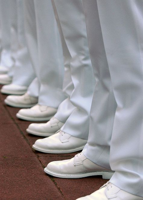 White Uniform Aesthetic, Us Navy Aesthetic, Navy White Uniform, Friday Aesthetic, Sailor Wedding, Navy Uniform, Navy Life, Navy Wife, White Dress Shoes