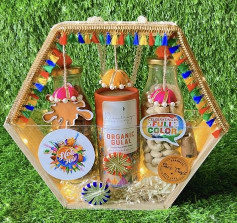 Navratri Gift Hampers, Holi Hampers, Festive Hampers, Holi Decor, Army Party Decorations, Return Favours, Holi Theme, Diwali Hampers, Handmade Hamper