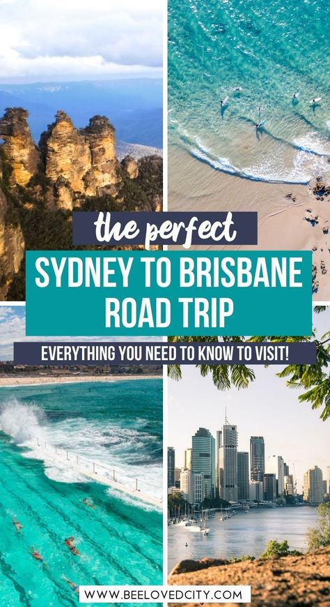 Ultimate Sydney to Brisbane Road Trip Itinerary - BeeLoved City Queensland Australia Travel, Australian Road Trip, Best Road Trips, Australia Itinerary, Fraser Island, Surfers Paradise, Road Trip Planning, Trip Itinerary, Road Trip Fun