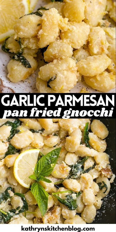 Garlic Parmesan Gnocchi Tomato Gnocchi Soup, Parmesan Gnocchi, Pan Fried Gnocchi, Creamy Garlic Parmesan Sauce, Fried Garlic, Garlic Parmesan Sauce, Baked Gnocchi, Chicken Gnocchi, Baked Squash