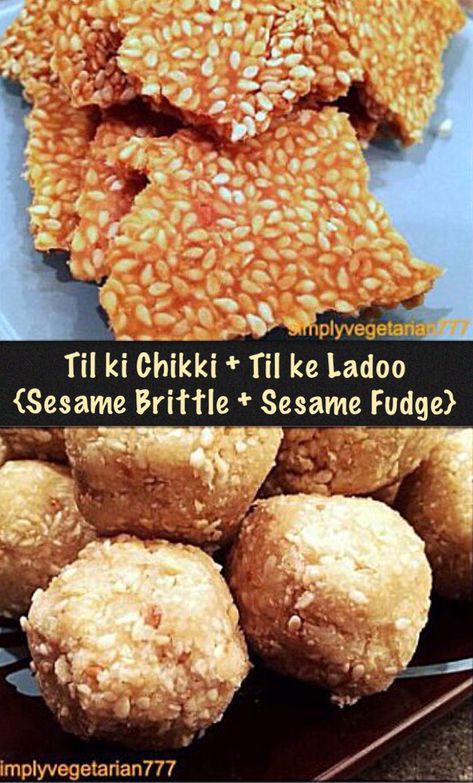 Sesame Brittle Recipe, Til Ke Ladoo, Chikki Recipe, Sesame Brittle, Sweet Truffles, Peanut Brittle Recipe, Fudge Ingredients, Brittle Recipes, Sweet Meat