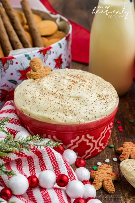 Egg Nog Dip, Eggnog Dip, Chip Dips, Classic Eggnog, Christmas Dip, Eggnog Recipes, Homemade Eggnog, Sauces Recipes, Dipping Sauces Recipes