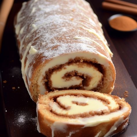 Cinnamon Cake Roll Eggnog Frosting, Cake Roll Recipes, Cinnamon Cake, Swiss Roll, Roll Recipe, Roll Cake, My Recipes, The Perfect Christmas, Recipe Ingredients