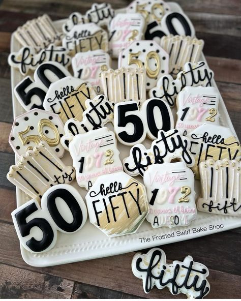 Glam 50th Birthday Ideas For Women, Fiftieth Birthday, Women’s 50th Birthday Party Ideas, 50th Cookies, 50th Birthday Party Cookies, 50th Birthday Cookie Ideas For Women, 50 Birthday Cookies, 50th Birthday Cookie Ideas, 60th Birthday Cookies For Ladies