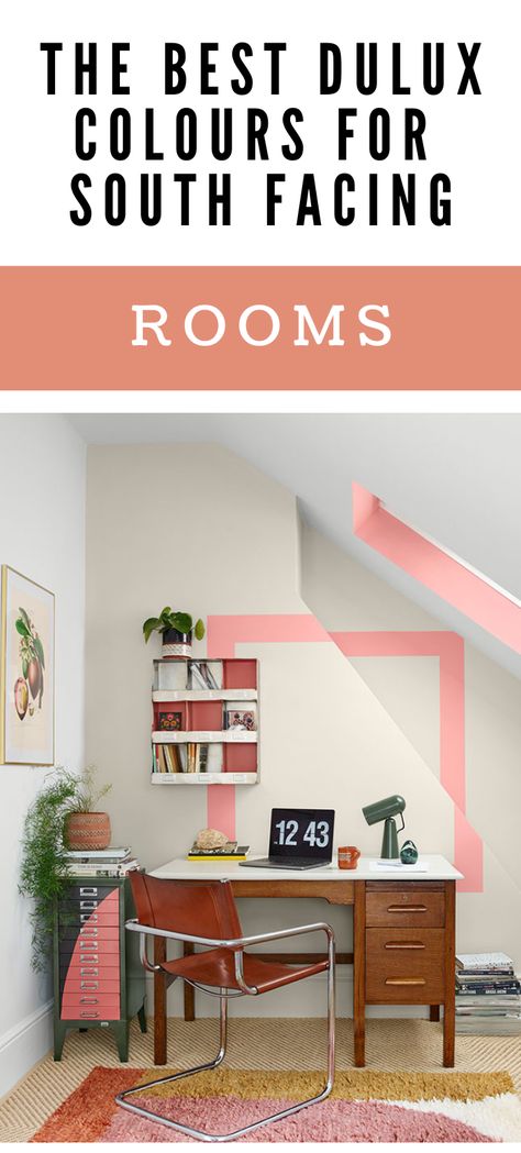 the best Dulux colours for South facing rooms South Facing Bedroom Paint Colors, South Facing Living Room Wall Colors, South Facing Bedroom Colours, Kids Bedroom Wall Color, South Facing Bedroom, South Facing Living Room, East Facing Room, Small Room Colors, Dulux White Paint