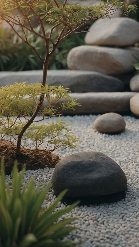 Discover stunning Zen garden ideas with Japanese design elements for your small modern space Create a tranquil meditation space whether outdoor or indoor with DIY Japanese-inspired backyards Zen Garden Statues, Small Zen Garden Ideas Outdoor, Outdoor Zen Garden, Zen Garden Backyard, Modern Zen Garden, Zen Garden Ideas, Garden Concept, Japanese Inspired Garden, Diy Garden Ideas