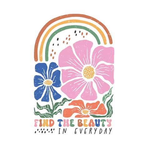 Embrace the boho vibes with our Boho Flower Retro T-Shirt. Its charming floral pattern and vintage-inspired look will transport you to a world of serenity and inspiration. Flower Shirt Design, Preppy Prints, Floral Pattern Shirt, Cookies Branding, Flower Retro, Retro Quotes, Quote Positive, Branding Design Packaging, T Shirt Flowers