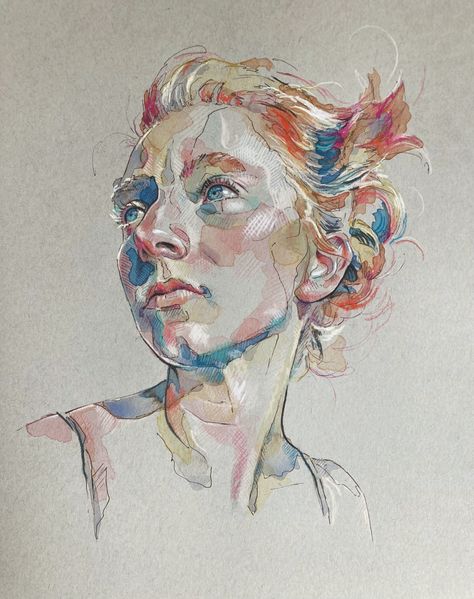 Masterclass: How to create a layered portrait - Artists & Illustrators Beauty Drawings, Mixed Media Portrait, Portraiture Art, Acrylic Artists, Best Portraits, Portrait Images, Illustrators On Instagram, Portrait Artist, Painting Process