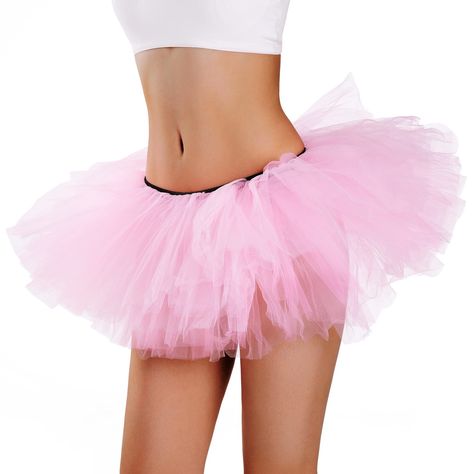 PRICES MAY VARY. 5 Layered Full Tulle Tutu Skirt, Pink, 100% Soft Polyester. With good elastic waistband,Easy Pull-on and off. Length 9‘’, Ultra stretchy, Will fit a Wide Range Waist of 26"-50". This item is flat packed, Better to Wear it after Low Ironed by Steam Iron. Perfect for Halloween Costumes, Princess Tutu, dress-up Parties, Fun Runs, 10k Run, Color Runs, Dancing, Ballet Skirt, Stage Performance, Running Marathons, EDM concerts, School Events, Jazz and Tap, Vintage party favors, match d Costumes With Tutus, Black Tutu Skirt, Tutu Women, Tutu Skirt Women, Pink Tutu Skirt, Green Tutu, Girl Tutu Skirt, Black Tutu, Tulle Tutu Skirt