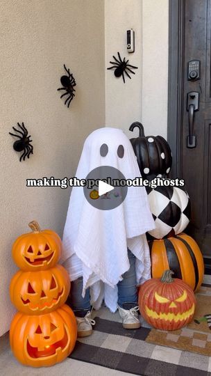 43K views · 4.5K reactions | Had to re-create these pool noodle ghosts and they make me SO happy 😂🥰👻 We had everything we needed minus the pool noodles (they were surprisingly in stock at our local Target) and we got the foam ‘head’ at Michael’s. 10/10 recommend!

#diy #diyproject #halloween #halloweendecor #halloweendiy #halloweenporch #diyhalloween | Hand Makes Home | The Cramps · Goo Goo Muck Pool Noodle Ghost, Pool Noodle Halloween Decor, Goo Goo Muck, Pool Noodle Halloween, Foam Head, The Cramps, Pool Noodle, Pool Noodles, Halloween Porch