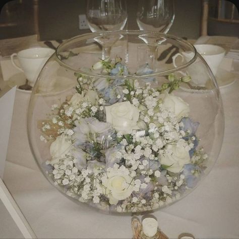 Fish Bowl Centerpiece Wedding, Fishbowl Centerpiece, Luxury Florists, Centerpiece Wedding, Wedding Floral Centerpieces, June Wedding, Future Wedding Plans, Wedding Flower Arrangements, Centerpiece Bowl