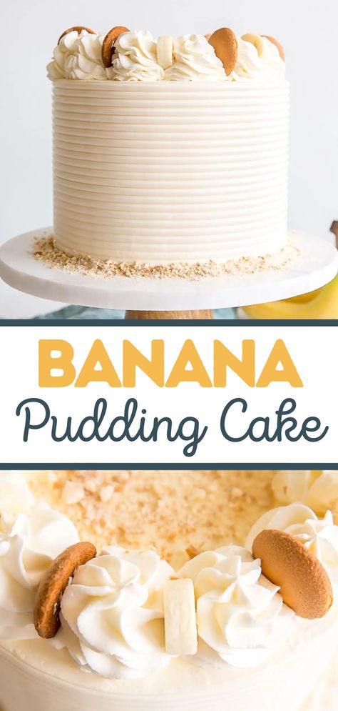 Nana Pudding, Bananas Foster Cake, Southern Banana Pudding, Fresh Whipped Cream, Banana Pudding Cake, Cake Banana, Southern Desserts, Banana Cake Recipe, Banana Dessert