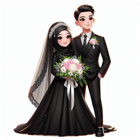 MUSLIM COUPLE, 145 Best Premium Graphics on Freepik Wedding Couple Cartoon Muslim, Muslim Couple Cartoon, Eid Cartoon, Cartoon Couple Photos, Muslim Wedding Couple, Black Wedding Photos, Onam Images, Marriage Cartoon, Groom Cartoon