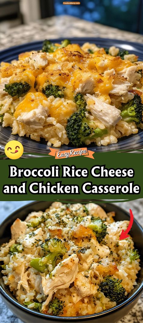 Broccoli Rice Cheese and Chicken Casserole Broccoli Rice And Chicken Casserole Easy, Broccoli Rice Cheese And Chicken, Easy Chicken Broccoli Rice Casserole Baked, Chicken Broccoli Rice Cheese Casserole With Mayo, Chicken Rice And Vegetable Recipes, Broccoli Chicken And Cheese Casserole, Easy Cheesy Chicken Broccoli Rice Casserole, Meals For After Baby Is Born, Broccoli Chicken Cheese Rice Casserole