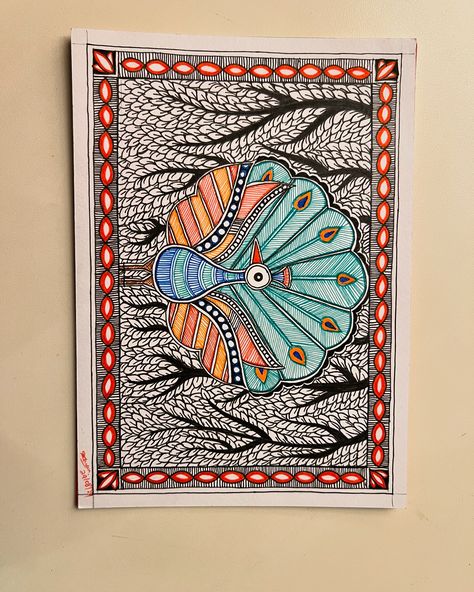 Here’s an alternate version of the caption for another Madhubani peacock painting, focusing on the fact that you taught it in your Madhubani art class: — 🎨 Learn the Art of Madhubani – Peacock Painting from My Class! 🦚 Material used @scholar_art @scholarestore 360 GSm mix media paper @sakuracolorproducts fine liner pens Sharing this vibrant Madhubani peacock painting, taught in my recent Madhubani art class! The peacock, known for its grace and charm, is a favorite subject in Mithila art,... Peacock Madhubani Art, Madhubani Peacock Drawing, Scholar Art, Madhubani Paintings Peacock Design, Madhubani Peacock, Madhubani Painting Owl, Madhubani Designs, Madhubani Motifs, Fish In Madhubani Painting