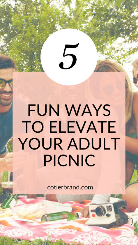 5 easy and fun ways to elevate your adult picnic and make it one to remember. Picnic Activities Ideas, Group Picnic Ideas Outdoor Parties, Picnic Ideas For Friends Activities, Outdoor Picnic Ideas Friends, Diy Outdoor Picnic Party, Outdoor Picnic Games For Adults, Fun Picnic Activities, Adult Picnic Ideas, Picnic Activities For Couples