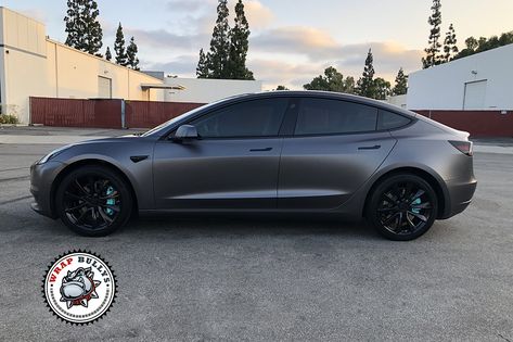 Model 3 Wrapped in 3M Satin Dark Gray – Wrap Bullys Tesla Suv, Tesla Owner, Grey Car, Tesla Motors, Tesla Car, Super Sport Cars, Car Goals, Tesla Model X, Tesla Model 3