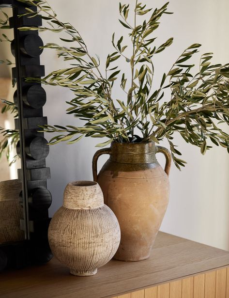 Wabi Sabi Home Decor, Earth Tone Decor, Mexican Hacienda, Rustic Vase, Organic Decor, Round Vase, Organic Forms, Unique Vases, Tropical Party