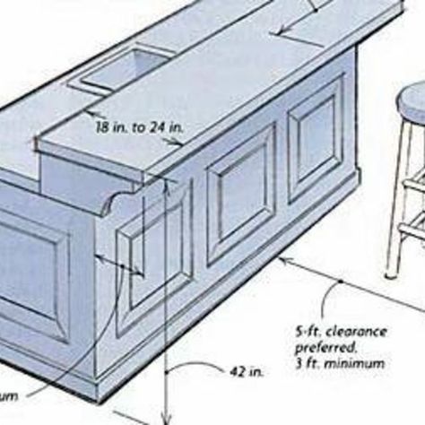 Building a Breakfast Bar Adding A Breakfast Bar To A Counter, Small Breakfast Bar, Breakfast Bar Kitchen Island, Interior Design Kitchen Rustic, Bar Hutch, Interior Design Kitchen Contemporary, Kitchen Island With Sink, Ikea Kitchen Island, Outdoor Kitchen Bars