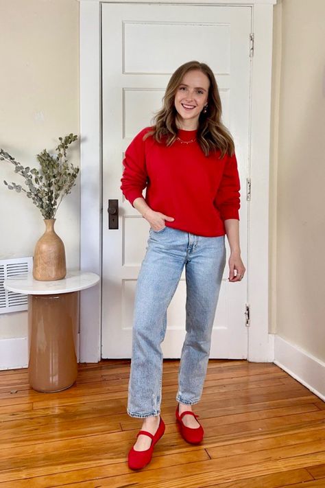 The Square Mary Jane curated on LTK Square Toe Mary Jane Outfit, Square Toe Flats Outfit, Red Mary Janes Outfit, Mary Jane Flats Outfit, Mary Jane Outfit, Mary Janes Outfit, Europe Outfits, Flats Outfit, Red Flats