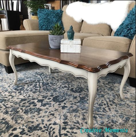 Antique Walnut Stain, French Provincial Coffee Table, Coffee Table Redo, Lack Table, Coffee Table Makeover, Rattan Coffee Table, General Finishes, Table Makeover, Diy Coffee Table