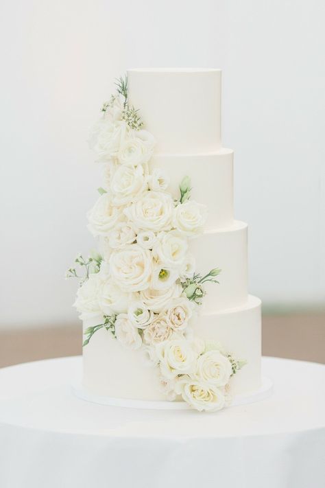 Staircase Wedding Cake, Wedding Cake With Flowers, Whimsical Wedding Cakes, 4 Tier Wedding Cake, Wedding Cake Fresh Flowers, Cake With Flowers, 3 Tier Wedding Cakes, Fondant Wedding Cakes, Dream Wedding Cake