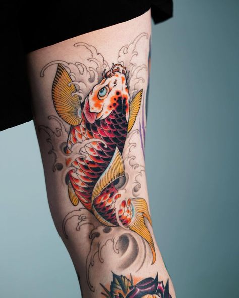 Seoul Tattoo, Thanks My Friend, Fun At Work, Koi Fish, Ink Tattoo, My Friend, Koi, Seoul, Fish