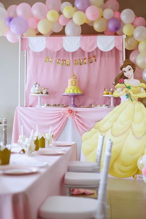 Belle / Beauty and the Beast Birthday Party Ideas | Photo 2 of 25 Beauty And The Beast Tea Party, Be Our Guest Birthday Party, Be Our Guest Party, Belle Party Ideas, Princess Belle Party, Princess Themed Birthday Party, Beauty And The Beast Birthday, Belle Birthday Party, Beauty And Beast Birthday