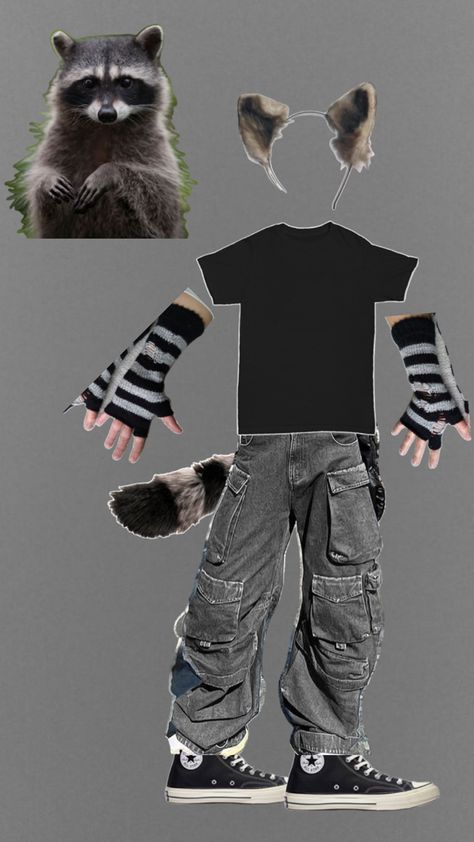 Raccoon Therian, Wolf Halloween Costume, Raccoon Mask, Raccoon Costume, Raccoon Halloween, Alt Style, Cute Raccoon, Animal Masks, Racoon