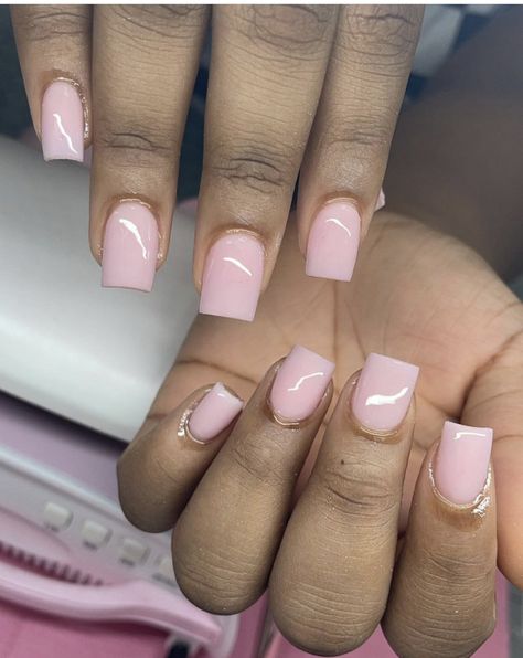 Short Nails Soft Pink, Baby Pink Nails Short Square, Short Baby Pink Acrylic Nails, Short Square Pink Acrylic Nails, Short Acrylic Pink Nails, Short Full Set Nails Acrylics, Baby Pink Nails Short, Short Pink Nails Acrylic, Pink Short Nails Acrylic