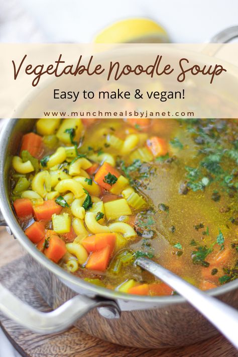 Vegetarian Noodle Soup, Easy Veggie Soup, Vegetarian Vegetable Soup, Veggie Noodle Soup, Vegan Noodle Soup, Veg Soup Recipes, Veggie Noodles Recipes, Veggie Soup Recipes, Vegetable Noodle Soup