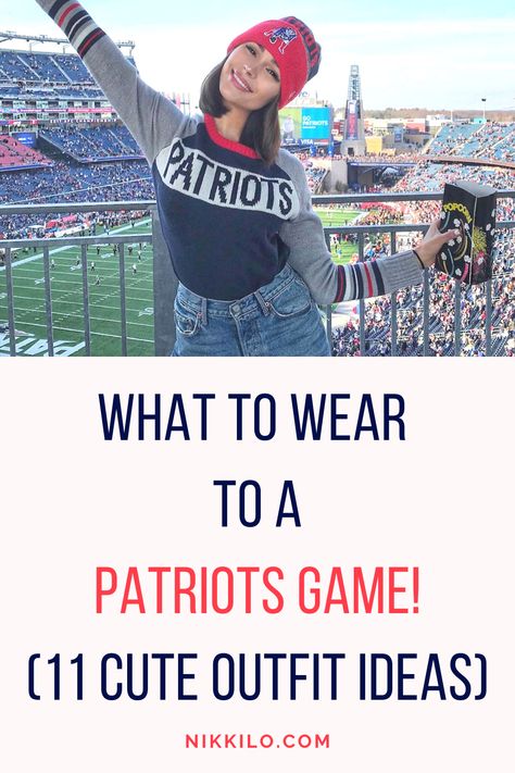 Patriots Game Outfit Winter, Cold Weather Sporty Outfits, Patriots Game Outfit Fall, Patriots Game Day Outfit, Patriots Outfit For Women, Football Fan Outfits Women, What To Wear To Nfl Game, Womens Nfl Game Outfit, What To Wear To An Nfl Football Game