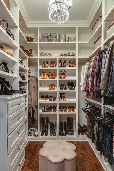 Feeling inspired to revamp your closet?  #bocadolobo #luxuryclosets #luxuryinteriordesign #masterbedroomideas #luxurylifestyle #walkinclosets #closetsforwomen #bedroom #bedroomdecor #bedroomdesign #closet #moderncloset #closetdesign A Walk In Closet, Organizing Walk In Closet, Master Closet Design, Walking Closet, Dream Closet Design, Walk In Closet Design, Closet Design Layout, Closet Renovation, Wardrobe Designs