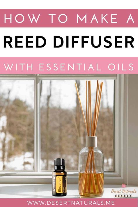 When you make a homemade Reed Diffuser with essential oils, your home will smell fantastic without all the chemicals of store bought reed diffusers . This DIY Reed Diffuser with essential oils is easy to make, low cost and healthy. Clik for the full DIY recipe along with where to buy natural reeds, vases, and essential oils. via @desertnaturals Homemade Essential Oils For Diffuser, Diffuser Reeds Diy, Diy Reed Diffuser With Vodka, How To Make Essential Oil Diffusers, Diffuser Diy How To Make, Making Essential Oils At Home, Diy Stick Diffuser Oil, How To Make A Reed Diffuser, Making Reed Diffuser Oil