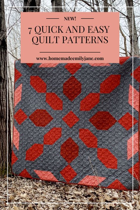 Whether you're in search of a fast quilt pattern, an easy quilt pattern, a free quilt pattern, or a beginner friendly quilt pattern, this list was made just for you!! Multiple sizes, and geometric modern shapes, there's something here for everyone! Quilt Patterns Without Matching Seams, Fast Easy Quilt Patterns, Fast And Easy Quilt Patterns Free, Free Quilt Patterns Printables Simple, Fast Quilt Patterns, Easy Quilt Patterns Free, Free Quilt Patterns Printables, Geometric Quilts, Beginner Quilting