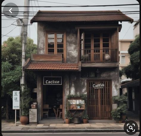 Japanese Store Fronts, Japanese Coffee Shop, Coffee House Design, Cafe Exterior, Japanese Buildings, Shop Facade, Japanese Shop, Perspective Drawing Architecture, Building Aesthetic