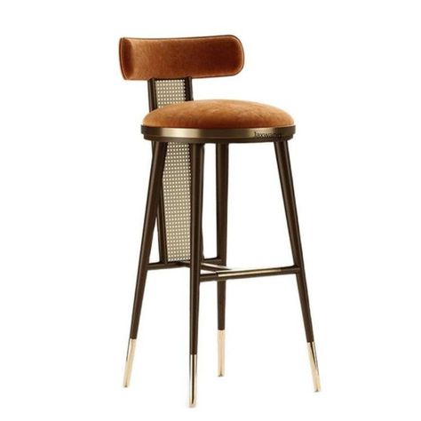 Luxurious Bar, Bar Counter Design, Fabric Bar Stool, Chair Frame, Counter Design, Living Room Bar, Contract Furniture, Rattan Chair, Comfy Chairs