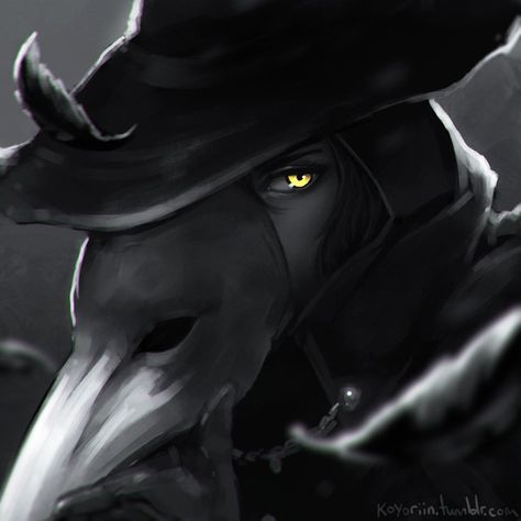 Bloodborne Crow Hunter, Female Plague Doctor, Crow Portrait, Provocative Art, Eileen The Crow, Rat Infestation, Doctor Art, Bloodborne Art, Old Blood