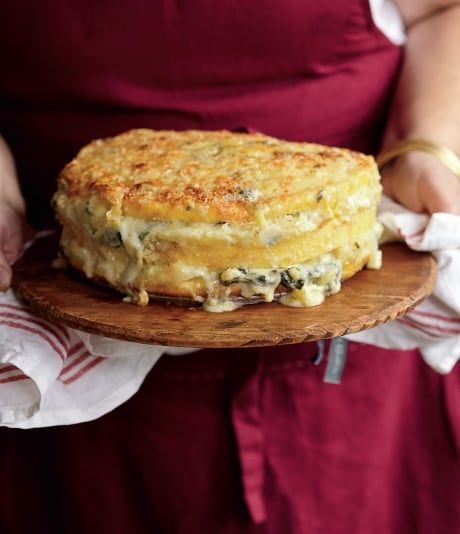 Cheesy Polenta, How To Cook Polenta, Cold Weather Comfort Food, Polenta Cakes, Lidia Bastianich, Polenta Recipes, Savoy Cabbage, Just Cooking, Polenta