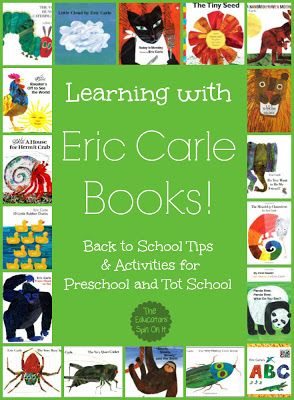 Learning with Eric Carle Books! Back to School Tips & Activities for Preschool and Tot School. @ The Educators' Spin On It K4 Activities, Emotion Intelligence, Prek Books, Eric Carle Books, Eric Carle Crafts, Storybook Crafts, Eric Carle Classroom, Eric Carle Activities, Multicultural Activities