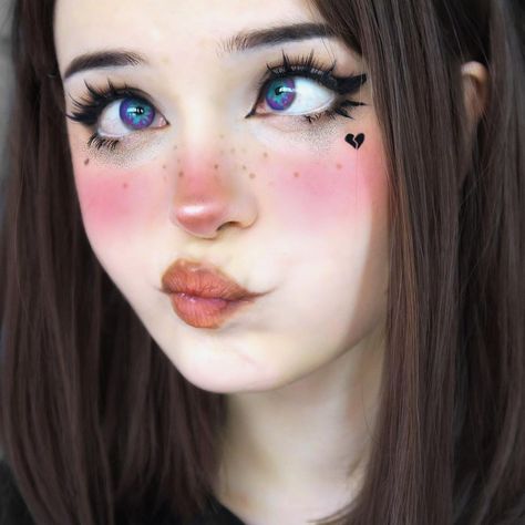 Anime Makeup Kawaii, Egirl Makeup, Anime Cosplay Makeup, Anime Makeup, Kawaii Makeup, Cool Makeup Looks, Cute Makeup Looks, Asian Eye Makeup, Eye Makeup Art