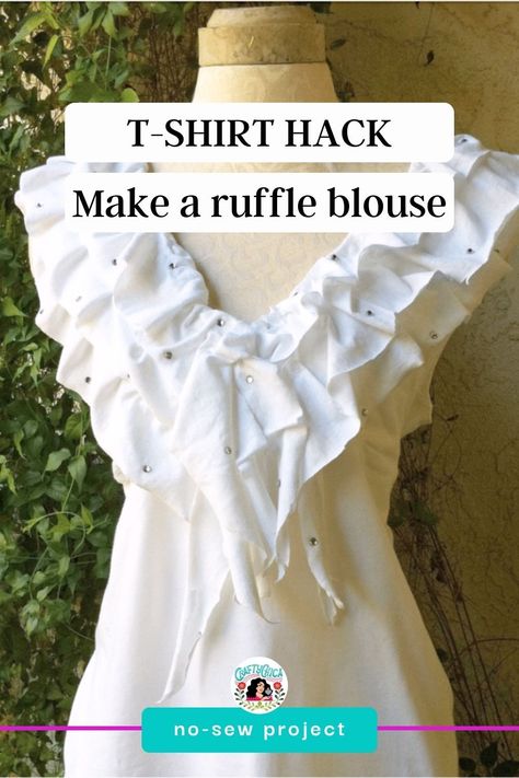 ruffle top diy Diy Ruffle Shirt, Diy Ruffle Sleeve, How To Sew A Top, How To Make Ruffles, Sewing Ruffles, Sew Christmas, Diy Ruffle, Beauty And The Beast Costume, Ruffle Collar Shirt