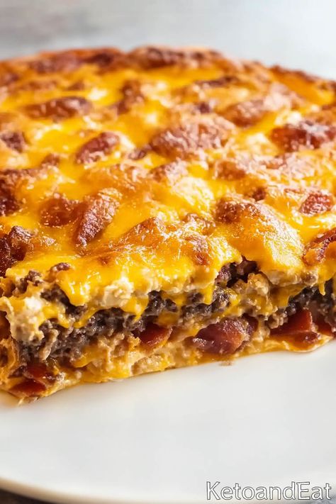 Carnivore Bacon Cheeseburger Casserole Recipe Keto Hamburger Bake Cheeseburger Casserole, Carnivore Diet Ground Beef And Eggs, Carnivore Ground Beef Casserole, Carnivore Fried Rice, Carnivore Cheeseburger Pie, Carnivore Hamburger Casserole, Cast Iron Keto Recipes, Keto Bacon Cheeseburger Casserole, Carnivore Bacon Cheeseburger Pie