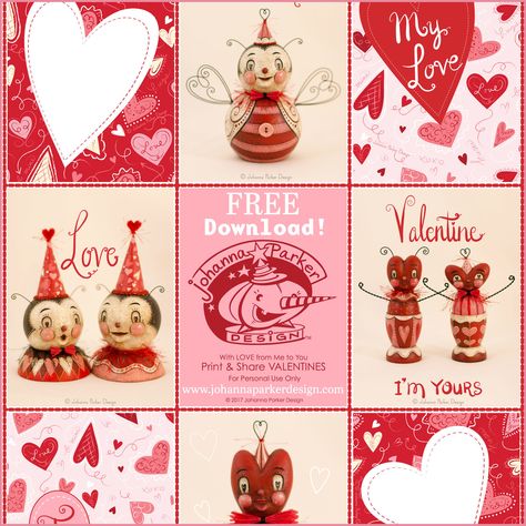 Johanna Parker Valentines, Folk Art Ornament, Whimsical Patterns, Decor Market, Whimsical Heart, Art Ornaments, Johanna Parker, Patterns Printable, Halloween Crafts Decorations