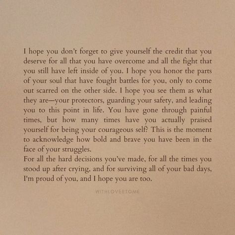 I hope this message finds those who need to hear it. 🤎 (Self compassion quotes, trusting yourself, being proud of yourself, finding love and compassion, self development related, long form quotes, encouragement and empowerment) Being Proud Of Yourself Quotes, Love Your Work Quotes, Self Love Messages, Love Letter To Self, Be Proud Of Yourself Quotes, Letter For Yourself, Message To Self, Encouraging Letters, Message To Yourself