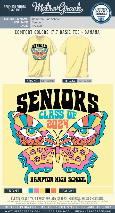 Class of 2024 Shirts | Campus Threads | Senior Class Shirts | Senior Shirt Ideas | Senior Design Ideas | High School Spiritwear | Butterfly Shirt Class T Shirt Ideas High Schools, Senior T Shirts Ideas Design 2024, Student Government Shirts, Senior Design Ideas, Class Of 2024 Shirt Ideas, Class Shirt Ideas High Schools, Senior T Shirts Ideas Design, Class Shirt Designs, Artistic Shirts